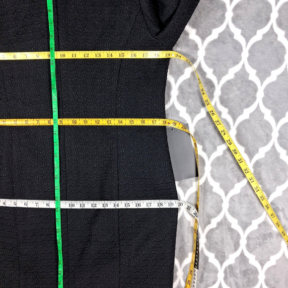 Tuckernuck Pomander Place Dress Small Black Kiera Tweed Gold Button Textured - Picture 5 of 11